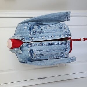 Old Navy Distressed Denim Classic Jacket Size XL